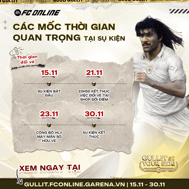 Timeline for players to hunt for the “Gullit Meet and Greet†ticket Timeline for players to hunt for the “Gullit Meet and Greet†ticket