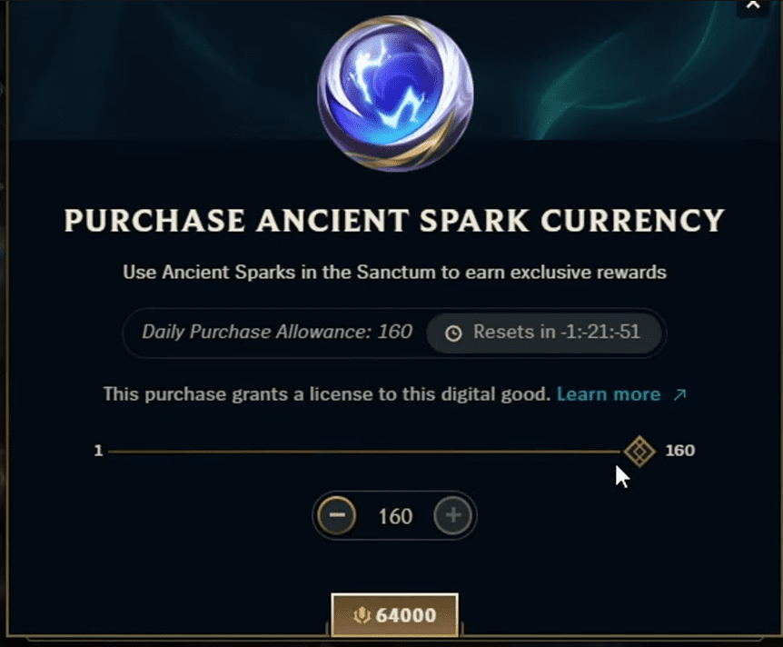 Cost of 32,000 RP for 80 rolls to guarantee Arcane Jinx Cost of 32,000 RP for 80 rolls to guarantee Arcane Jinx