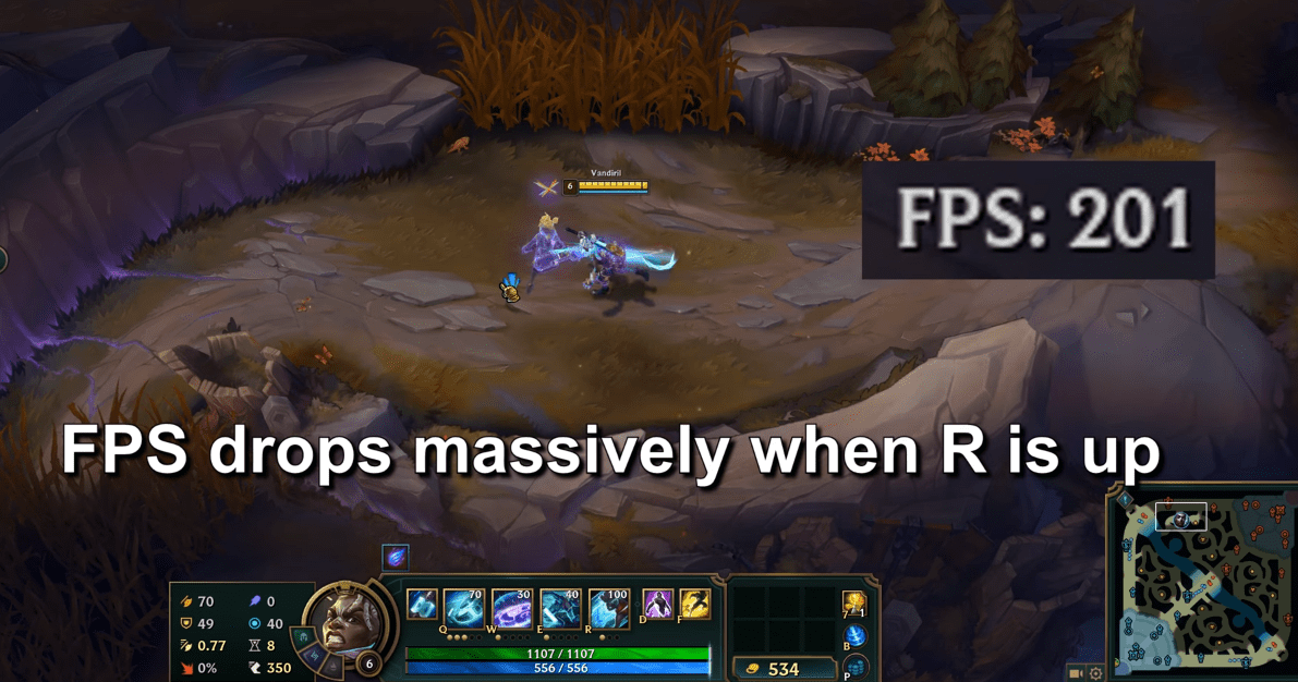FPS drops significantly after using Ekko's skin FPS drops significantly after using Ekko's skin