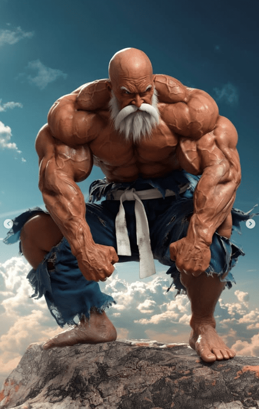 AI recreates Master Roshi in Max Power state in live-action style 3 AI recreates Master Roshi in Max Power state in live-action style - image 3.