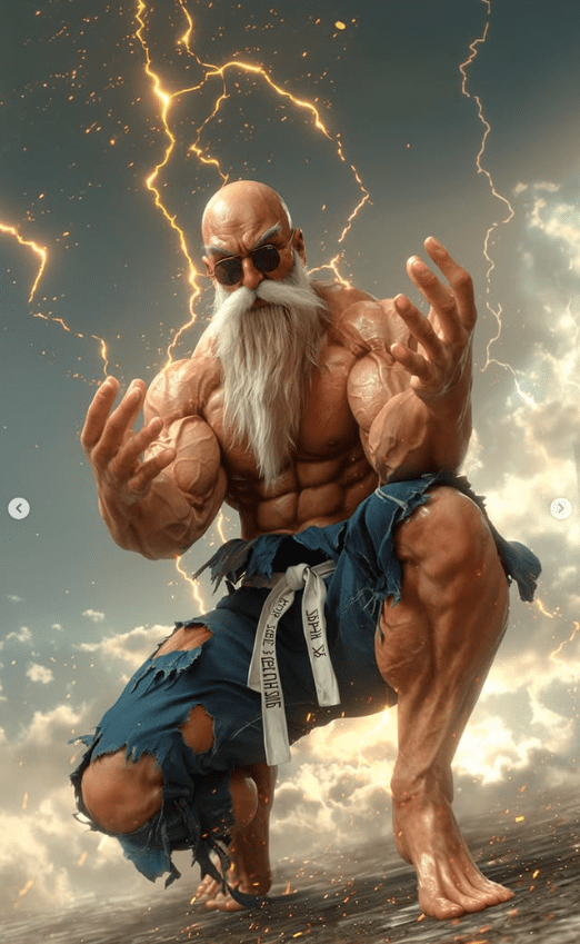 AI recreates Master Roshi in Max Power state in live-action style 6 AI recreates Master Roshi in Max Power state in live-action style - image 6.