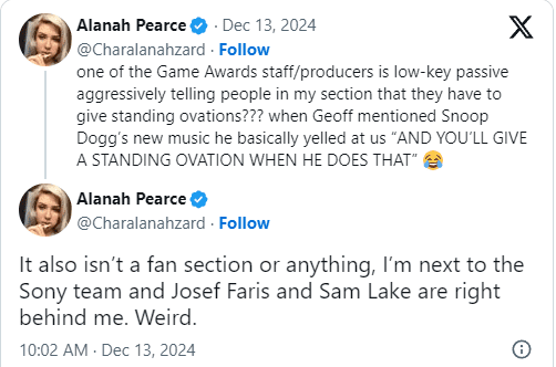 Controversy at Game Awards 2024 Controversy at Game Awards 2024