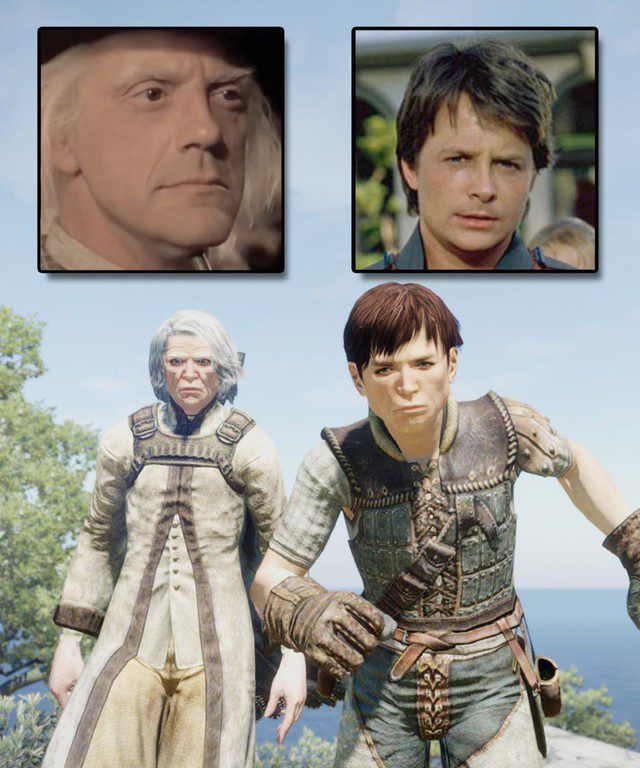 Unique photo series recreating "real" characters in the virtual gaming world 9 05 doc brown and marty mcfly from back to the future 1475325162490