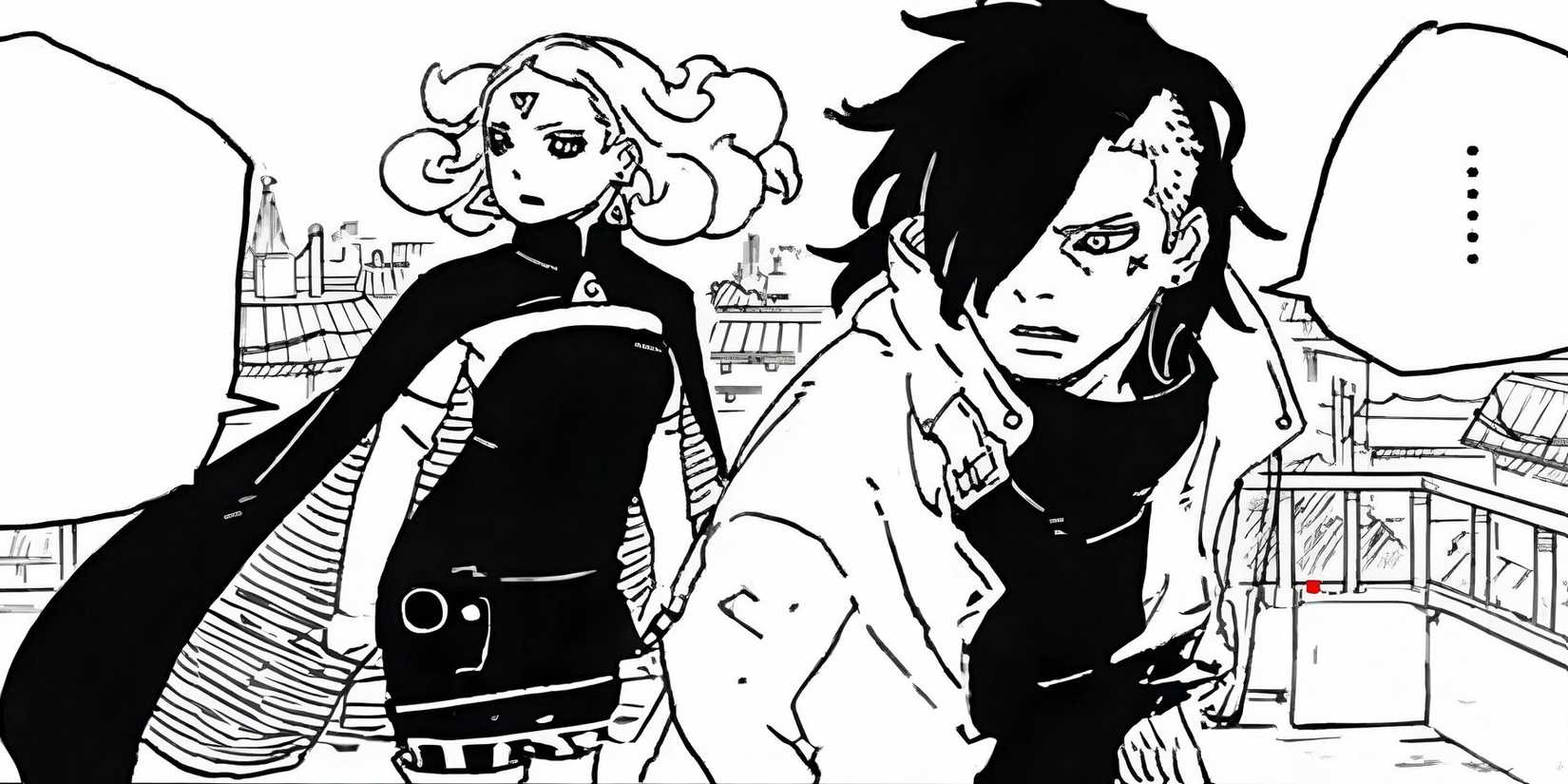 Delta and Kawaki in Boruto Two Blue Vortex 17 Ikemoto's character creation process in Boruto