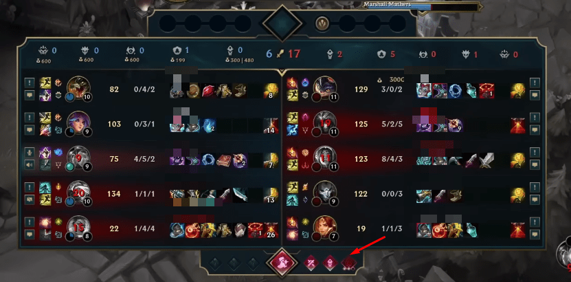 Power Chain showcased on the League of Legends scoreboard Power Chain in League of Legends