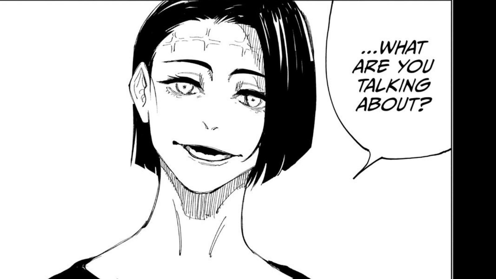 Kenjaku beside Kaori in Jujutsu Kaisen Kenjaku beside Kaori in Jujutsu Kaisen
