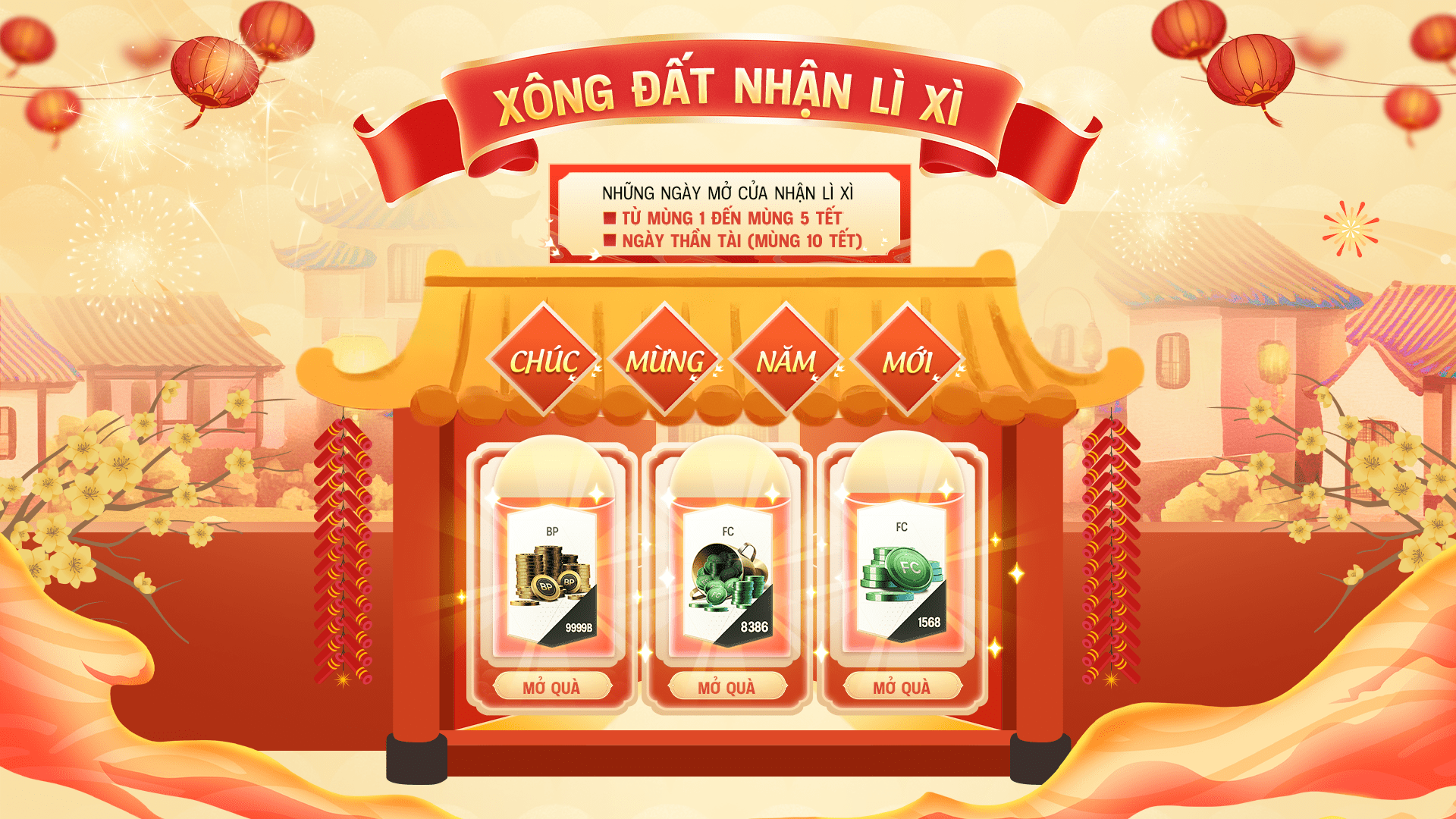 FC Online Goes Big This Tet: Huge FC Lucky Money Giveaway for Players from the 1st to the 5th of Tet 1 FC Online celebrates Lunar New Year this year: Huge gifts for players from the first to the fifth day of the Lunar New Year.