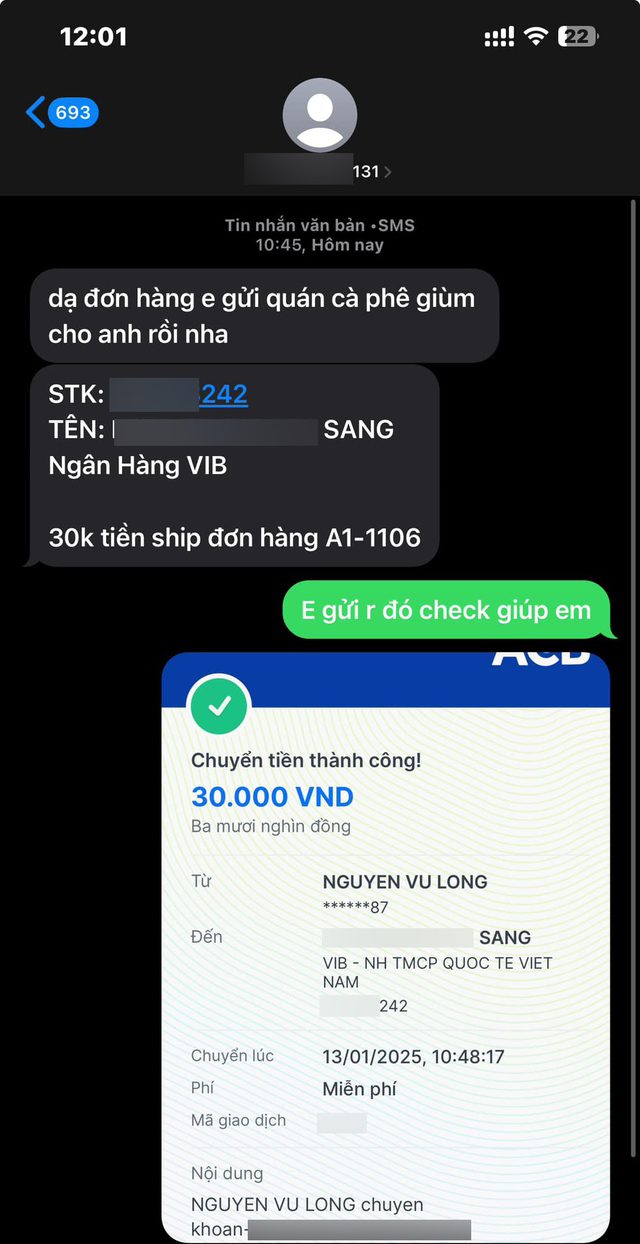 Streamer N. guides the scam process under the guise of a delivery transfer. nam streamer noway lua dao 1 1736827678807312712835
