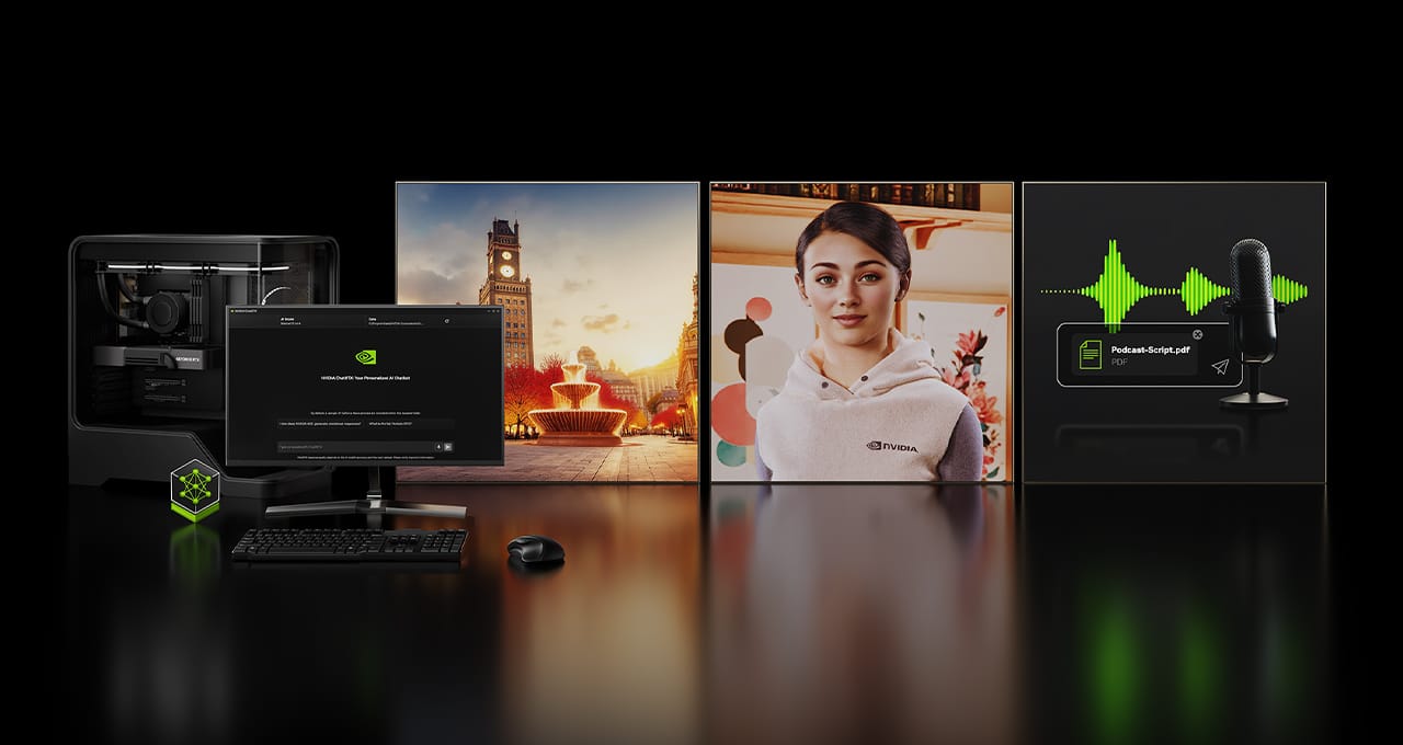 With NVIDIA and GeForce RTX GPUs, AI applications elevate daily tasks to new heights. NVIDIA RTX AI PC enhances content creation, gaming, and entertainment using AI.