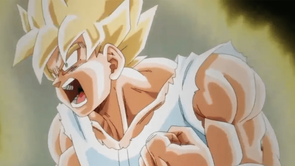 MAPPA Studio animates the scene of Goku transforming into Super Saiyan 1 Goku in Oblivion Battery