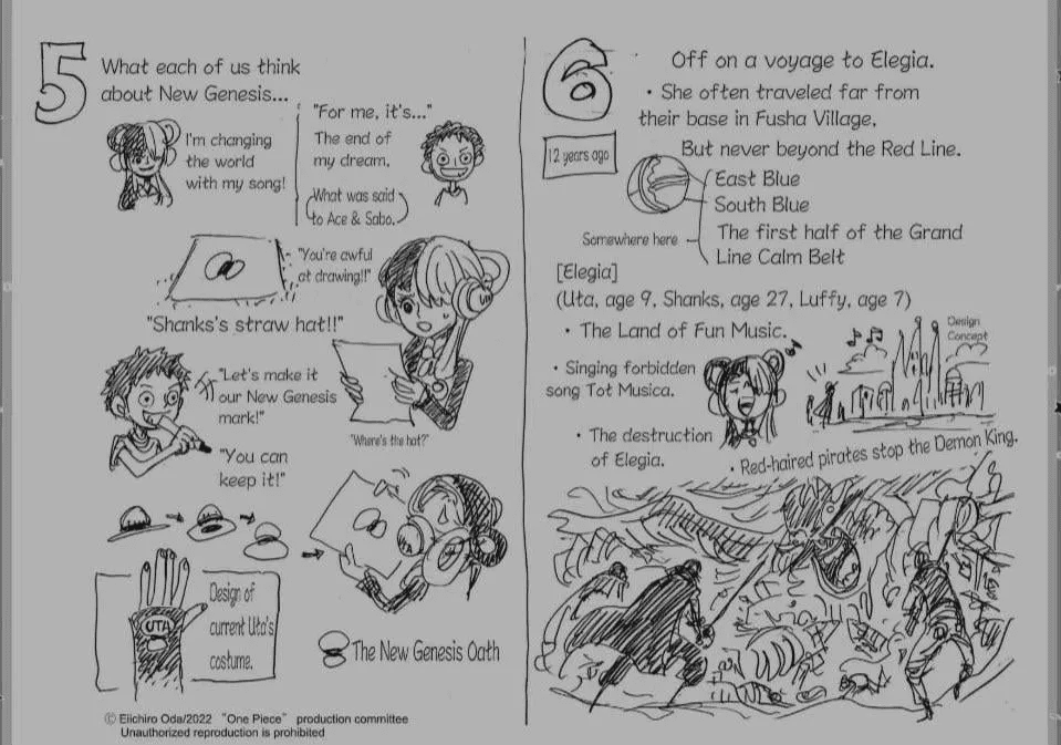 Oda's Breakdown Explaining the Position of One Piece Film: Red in Relation to the Manga Timeline 3 Timeline Changes