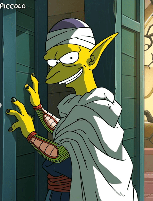 What Happens If The Creator of The Simpsons Draws Characters from Dragon Ball? 5 Crossover Art