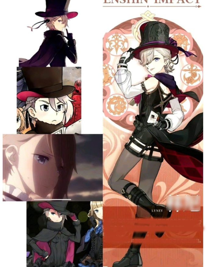 Two new characters in Genshin Impact compared to those in anime? 3 Comparison of Angéle and Lyney in Genshin Impact.