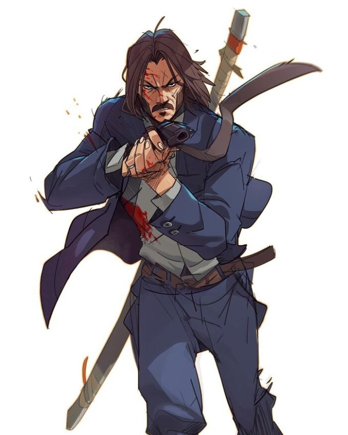 The story of assassin John Wick adapted into anime. John Wick anime adaptation