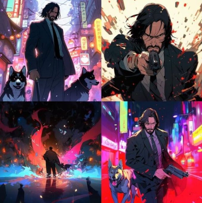 Creating John Wick's character in anime John Wick anime adaptation