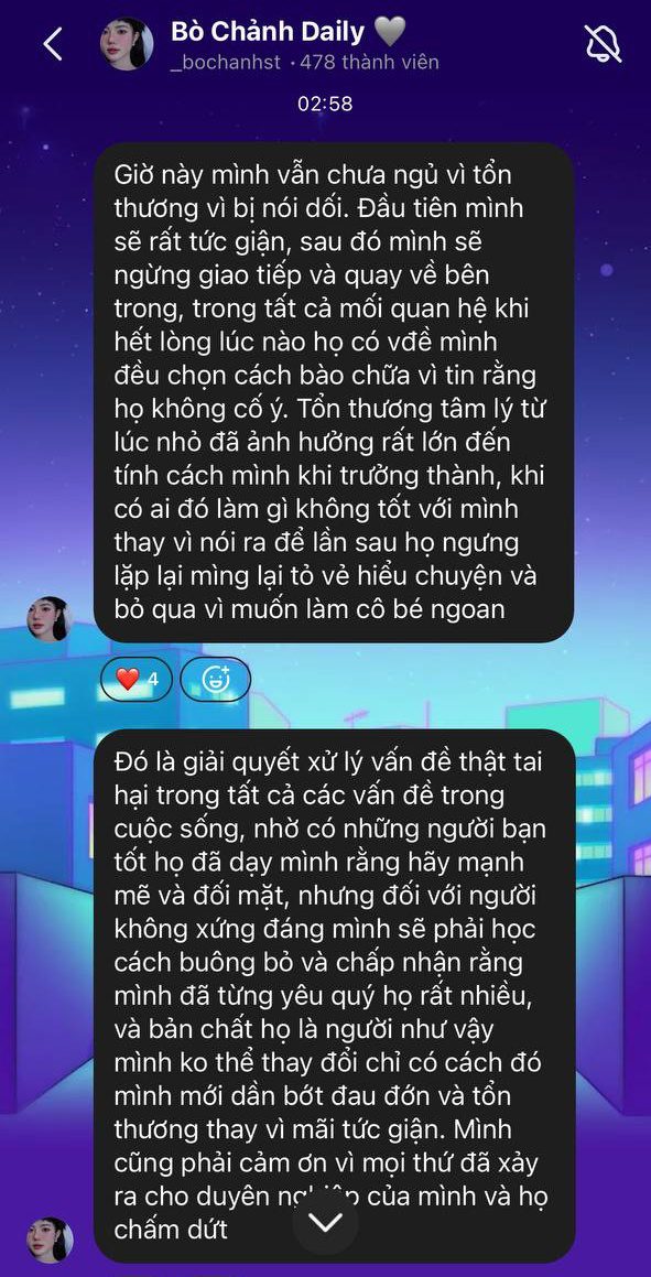 Bò Chánh's announcement in a chat channel with fans Bò Chánh announces breakup at 3 AM, hinting at Xemesis' choice?