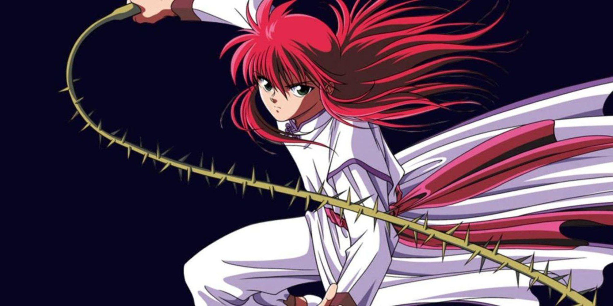 Ranking the Best Anime Fighting Characters with Whips 6 Yoko Kurama from Yu Yu Hakusho with his whip.