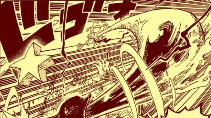 Luffy Gear 5 uses Gomu Gomu no Star Gun against Kizaru Luffy Gear 5 uses Gomu Gomu no Star Gun against Kizaru