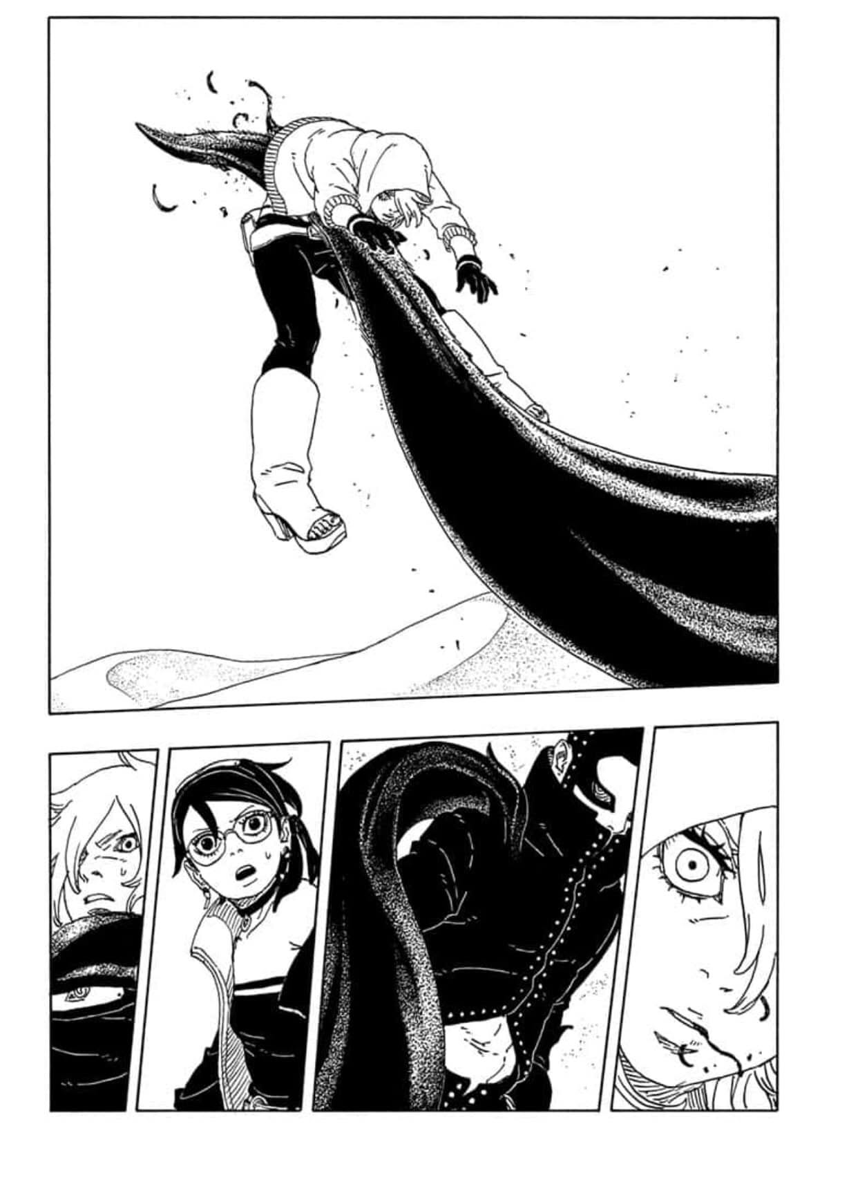 Boruto Unleashes Sarada's Mangekyo Sharingan and Reveals Its Power 1 Boruto unlocks Sarada's Mangekyo Sharingan and the potent energies involved.