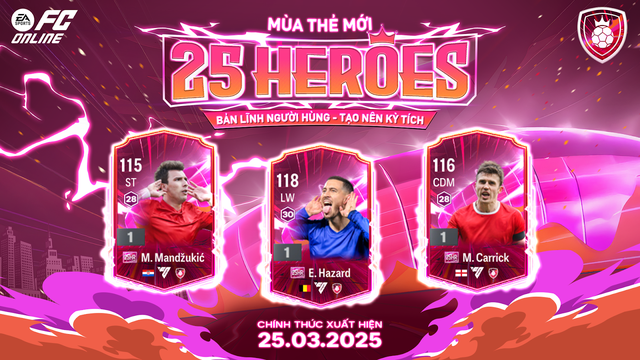 FC Online officially brings back Eden Hazard, Guti, and other legends in the new card season 25 Heroes 1 FC Online officially brings Eden Hazard, Guti, and other legends back in the new season 25 Heroes.