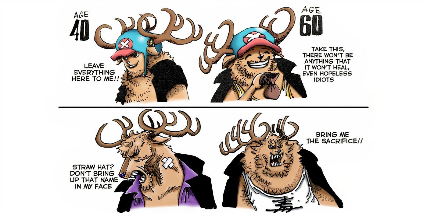 One Piece: What the Straw Hat Crew Will Look Like in the Future 3 One Piece: Future appearance of Chopper.