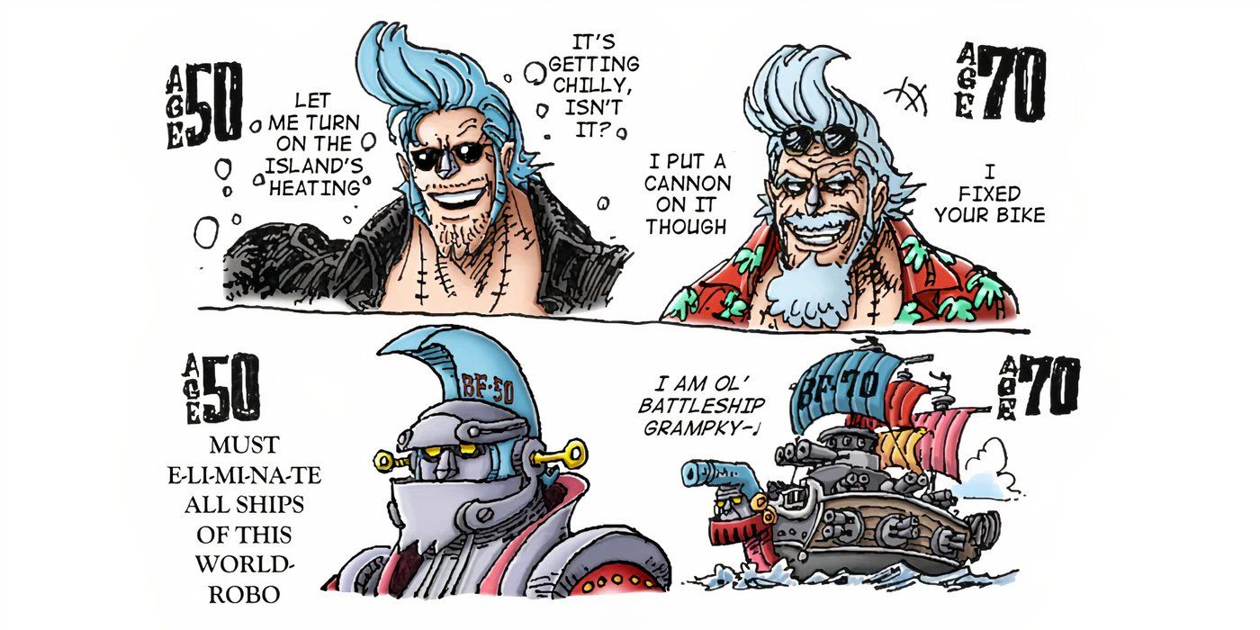 One Piece: What the Straw Hat Crew Will Look Like in the Future 1 One Piece: Future appearance of Franky.