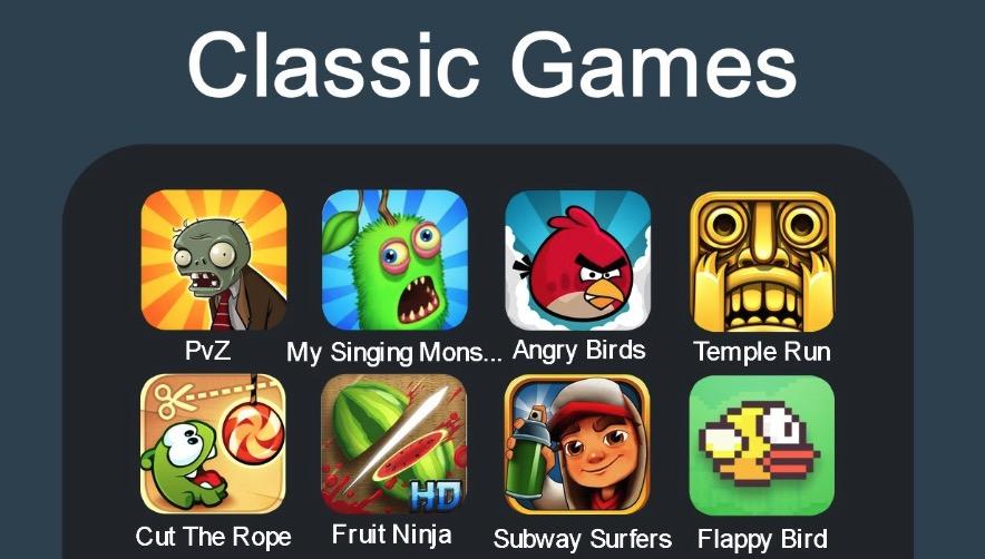 Mobile games on smartphones in their early days Mobile games on smartphones in their early days