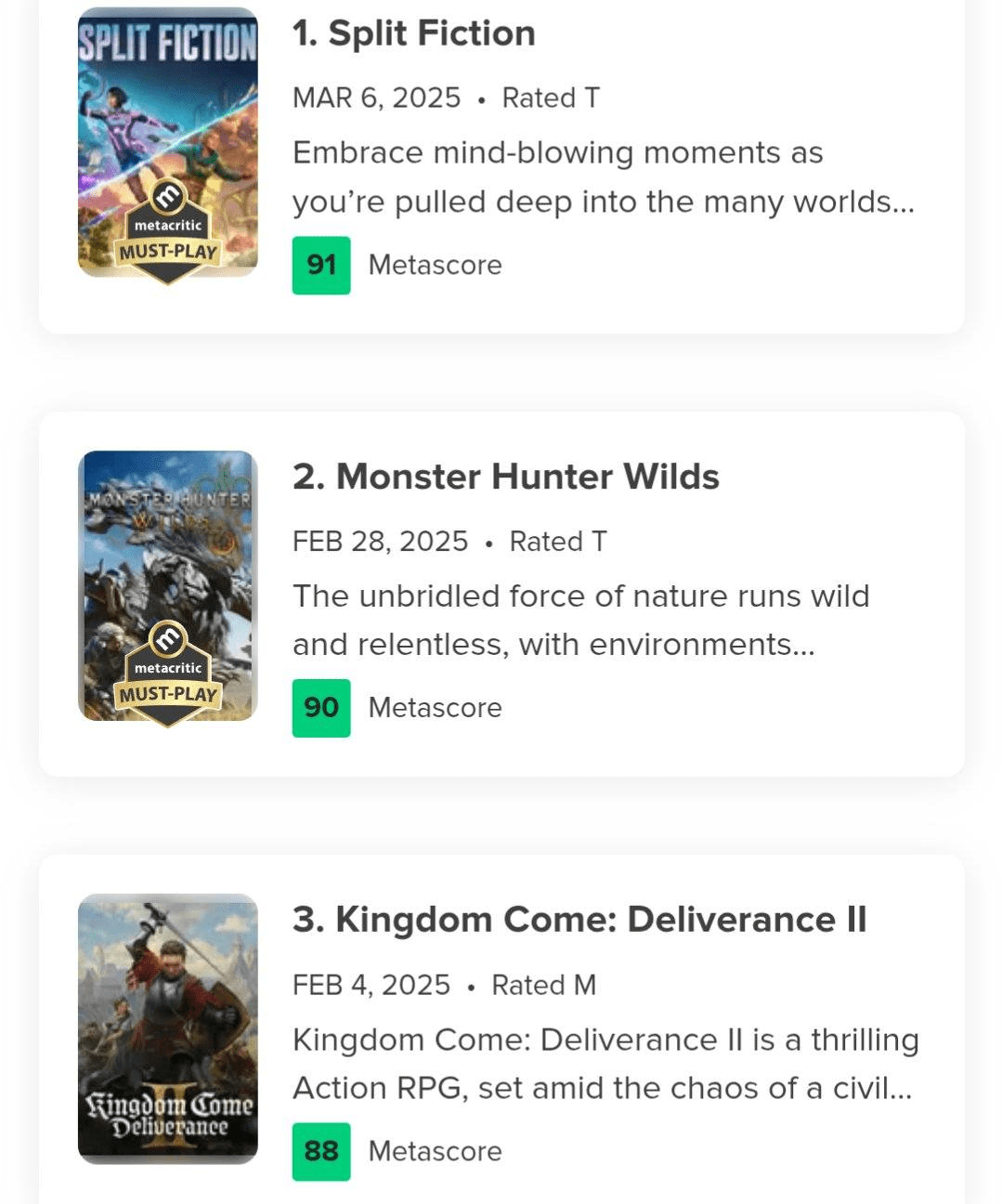 Surprised by the game with a high score surpassing blockbuster titles, an "early" contender for GOTY 2025 3 photo 1741234647191 1741234647415976614203