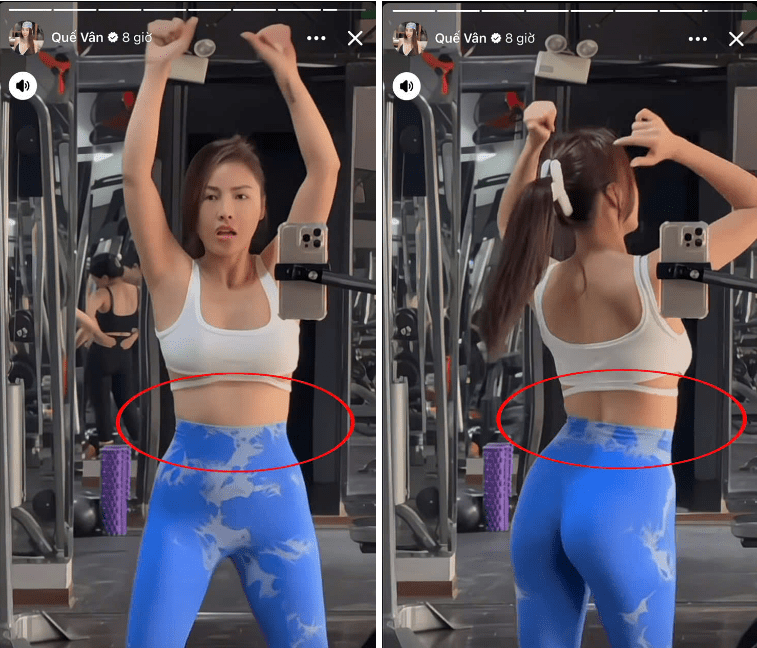 Quế Vân stirred controversy for using editing software to achieve a slimmer waist. Image showcasing the embarrassing moment of Quế Vân at the concert Brother, Flying Over the Thousand Hurdles - image 3.