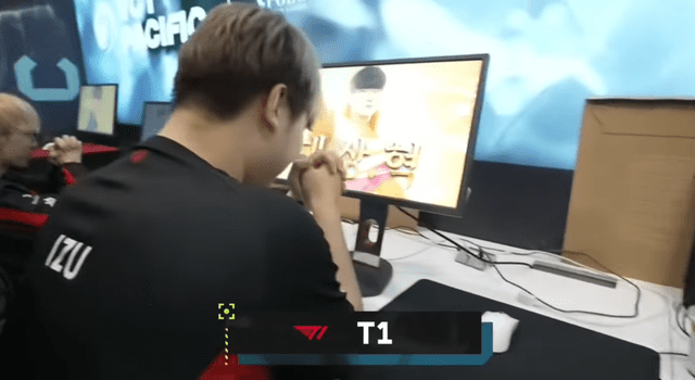 T1 VALORANT champions gathered around Faker's backdrop. T1 VALORANT champion title acknowledgment, fans express gratitude towards Faker.
