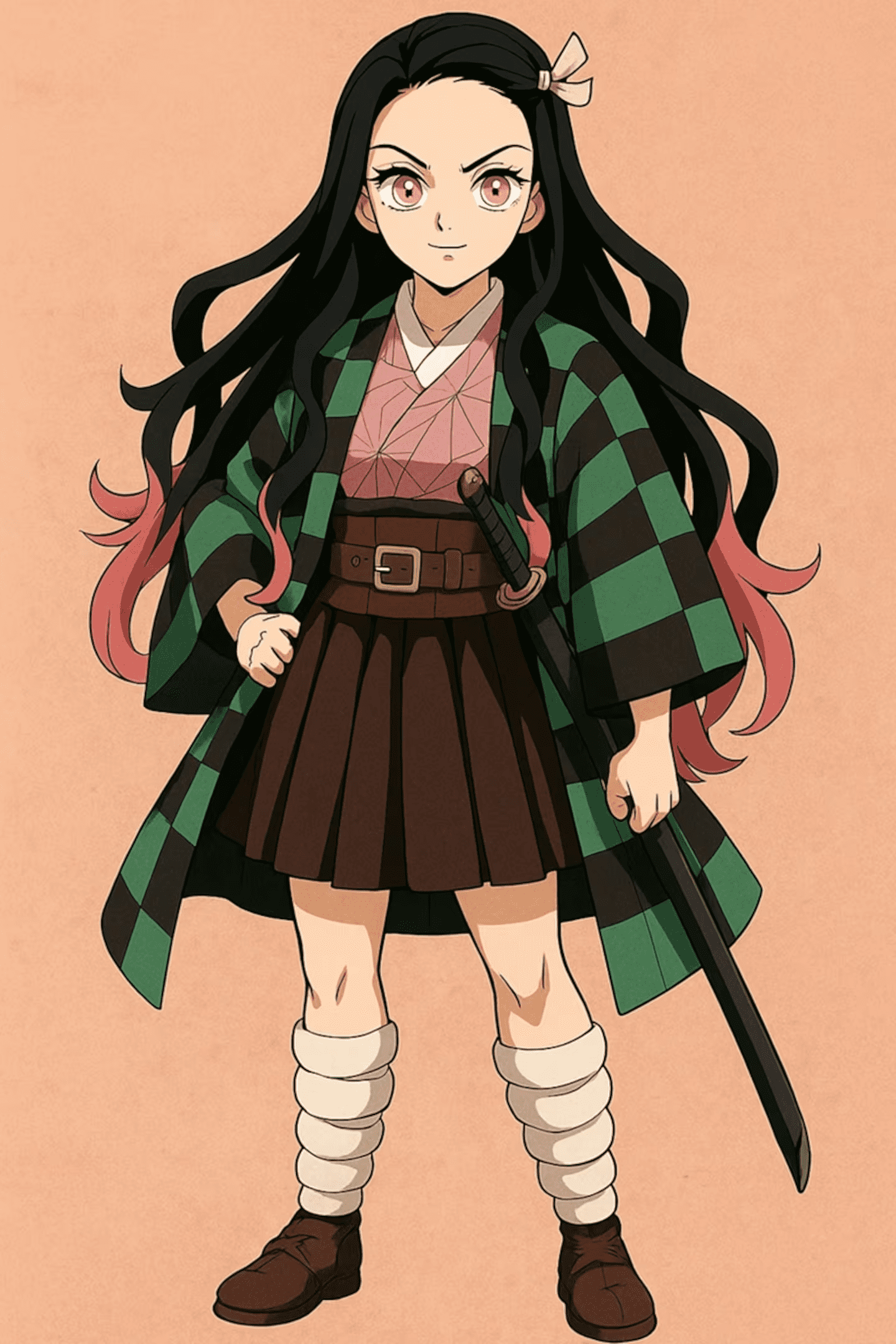 Nezuko in Demon Slayer attire. Kimetsu no Yaiba: What if Nezuko became a Demon Slayer?