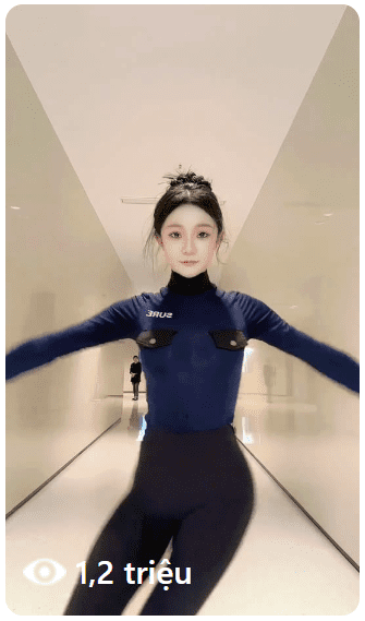 No tricks, no revealing outfits, the surreal 15-second video of a beautiful girl still attracts millions of views, leaving viewers "breathless." 1 A 15-second video showcasing a girl's graceful movements that has attracted millions of views.