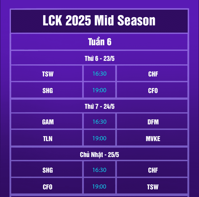 LCP 2025 Mid Season Latest Schedule. LCP 2025 Mid Season Latest Schedule
