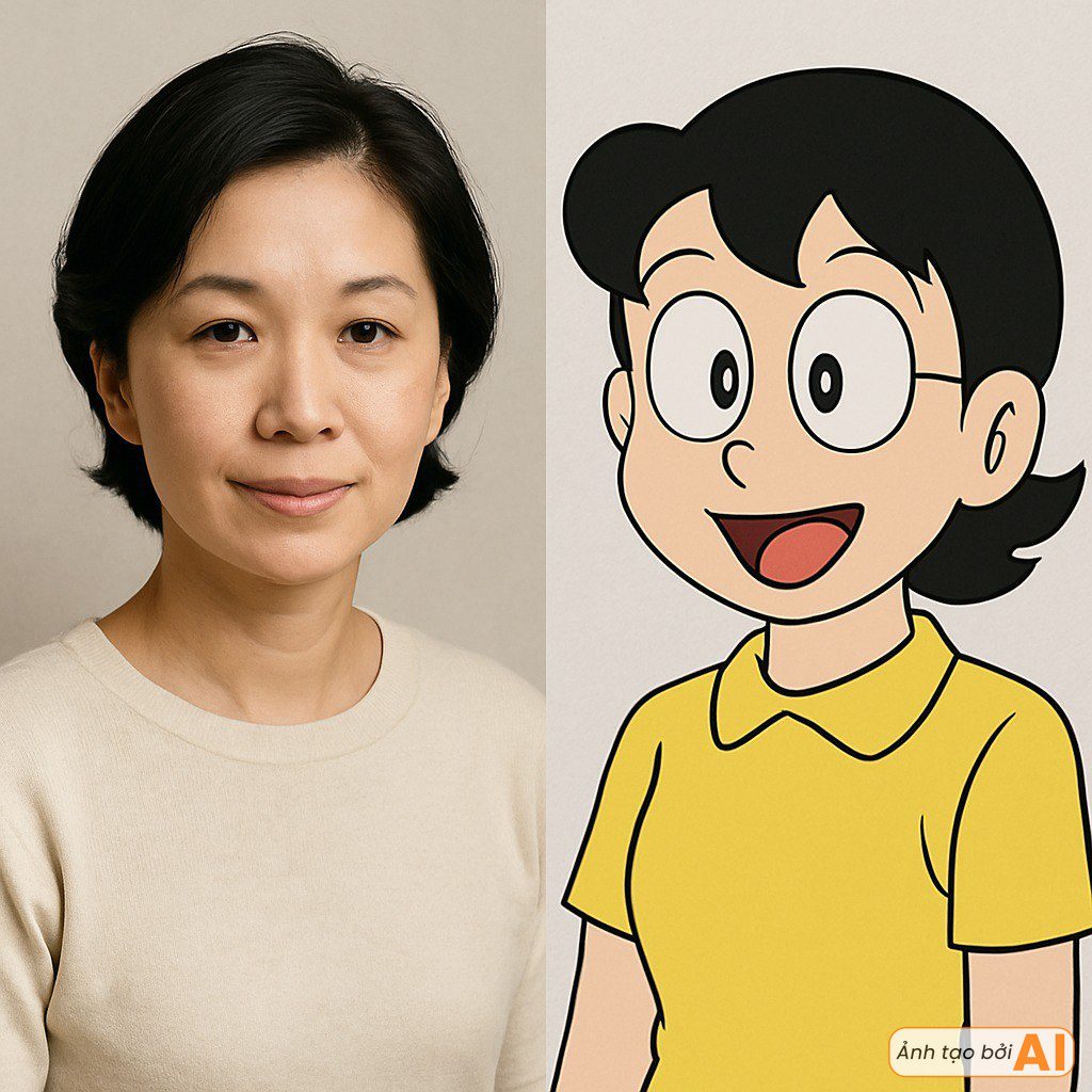 Doraemon Characters Transformed into Real People: Shizuka is More Beautiful than the Original, a Name That Seems to Step Out of a Comic 7 Doraemon character Mrs. Nobi transformed into a realistic woman.