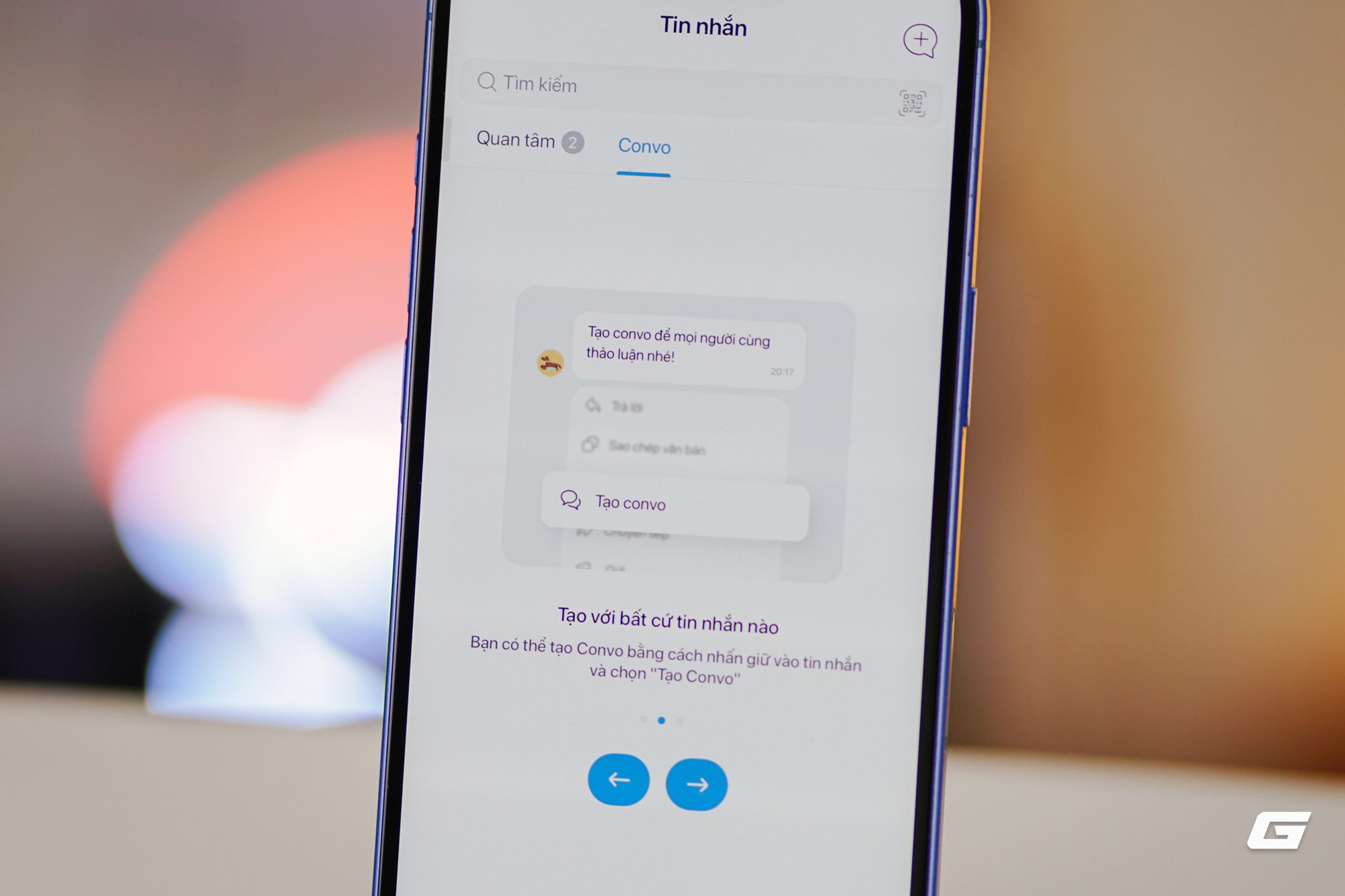 The Convo feature allows users to create customized channels for discussions. Lotus Chat's Convo feature