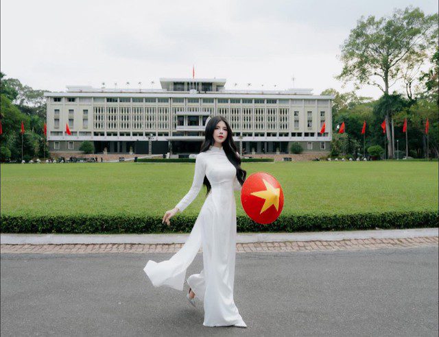 Mai Dora Showcasing Elegance in a Long Dress on April 30 Mai Dora Showcasing Elegance in a Long Dress on April 30