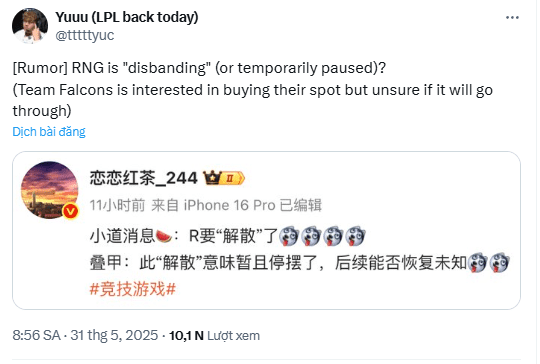 RNG may disband or cease operations. RNG may disband or cease operations.