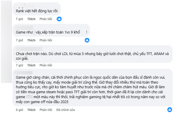 Players express their dissatisfaction with the current state of the game. Vietnamese streamer Hà Tiểu Phú announces 'out of game' due to Riot's update.