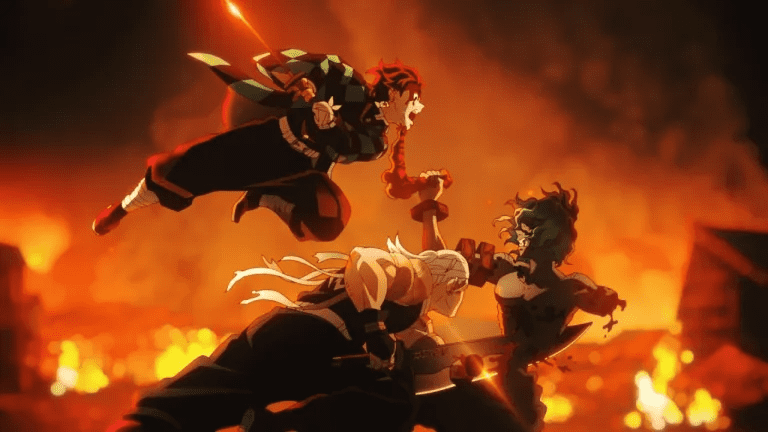 Uzui vs. Tanjiro and Gyutaro Uzui vs. Tanjiro and Gyutaro
