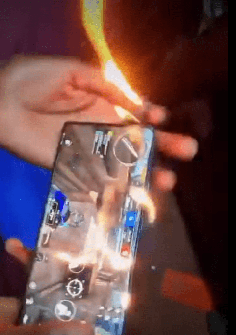 Gamer and Burning Phone Gamer and Burning Phone