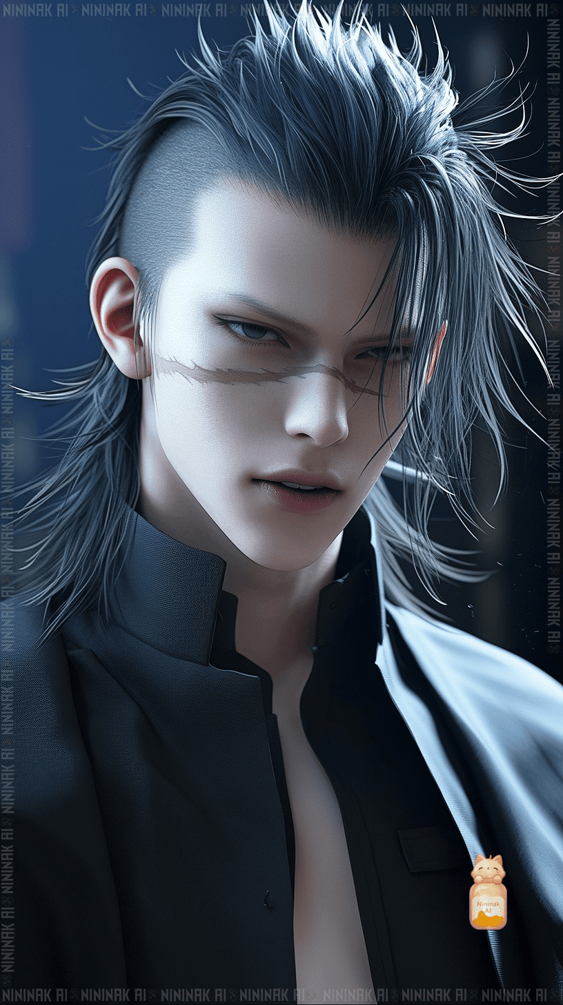 Genya Shinazugawa stands tall, showcasing his unwavering resolve in battle. Genya Shinazugawa's determination
