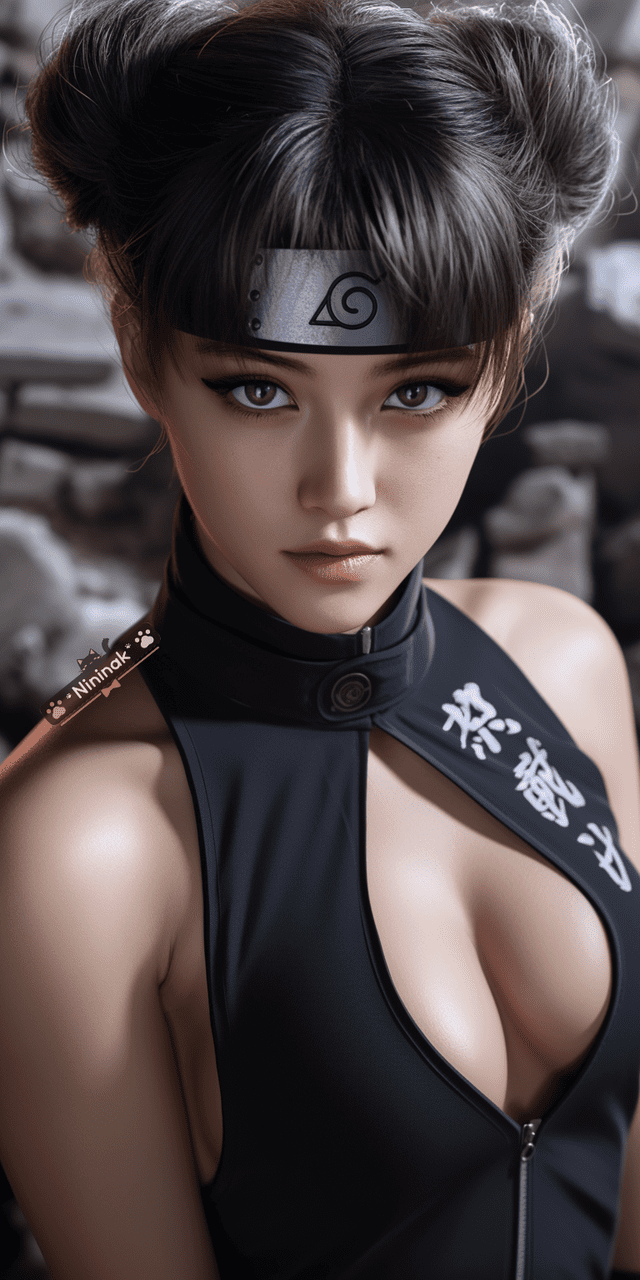 Tenten portrayed in a more grounded and realistic style than the original anime. Tenten portrayed in a more grounded and realistic style than the original anime.