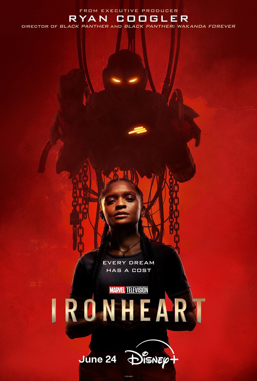 Official poster of the Ironheart series - the final project of Phase 5 MCU - Image: Marvel Studios. Ironheart Official Poster