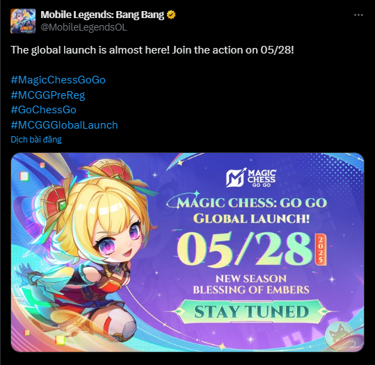 Magic Chess: Go Go - Moonton's blockbuster Auto Chess is set to launch globally, and Vietnamese gamers can download it for free! 2 Magic Chess: Go Go - Moonton's Auto Chess bomb set to launch globally, a game that Vietnamese players are eagerly awaiting!