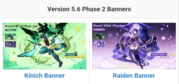 Which character should be chosen in Genshin Impact version 5.6 phase 2? 1 Genshin Impact Characters