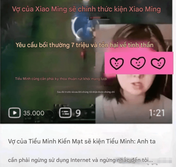 After requesting a breakup, a male streamer is sued by his wife for over 25 billion, forced to quit his job to "compensate emotionally"? 3 Tieu Minh's Struggles