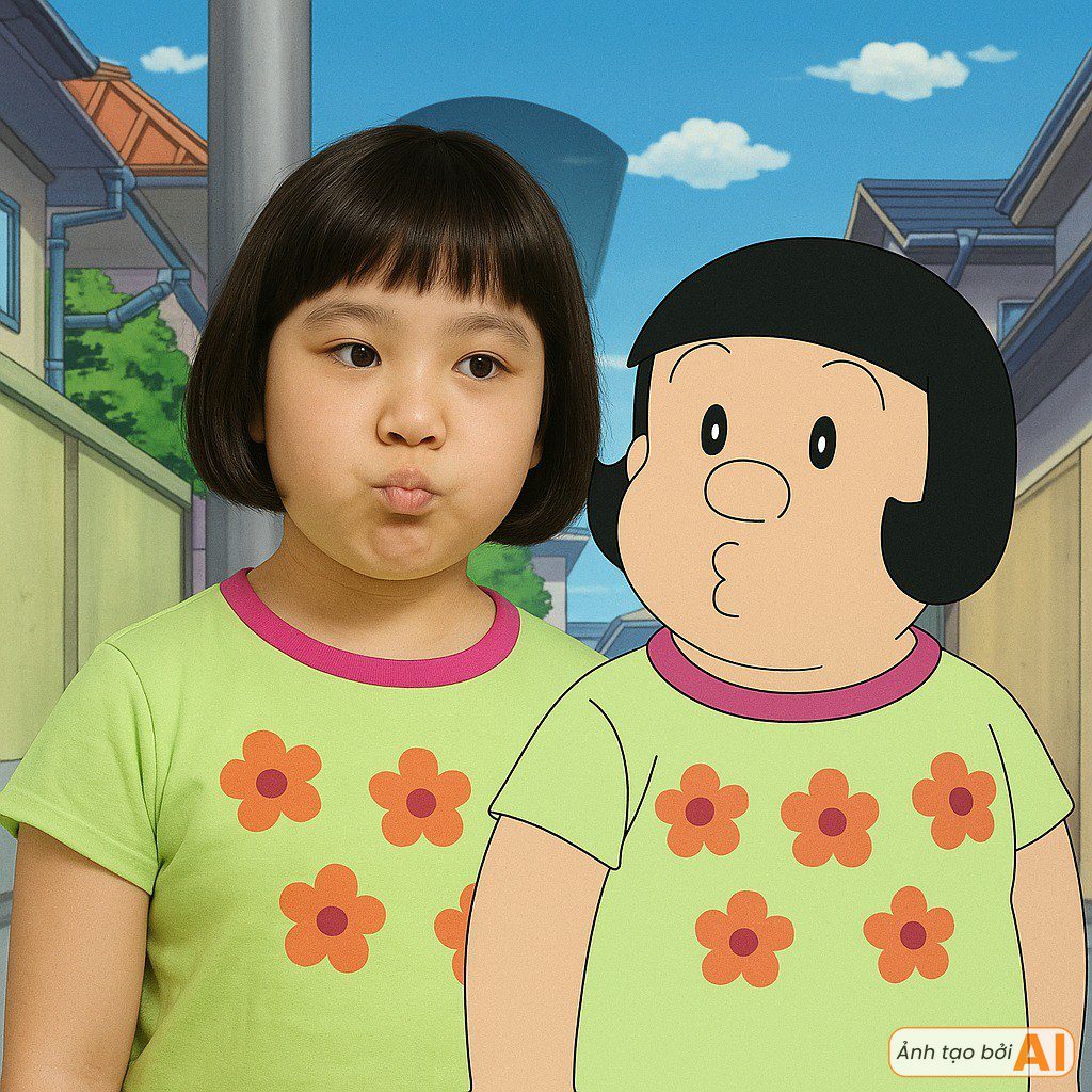 Doraemon Characters Transformed into Real People: Shizuka is More Beautiful than the Original, a Name That Seems to Step Out of a Comic 6 Doraemon character Jaiko transformed into a realistic young woman.