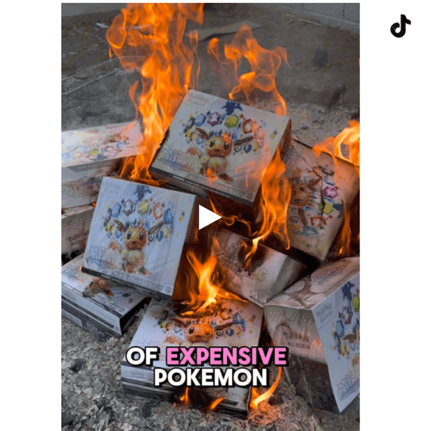 Burning a Pokémon card set worth nearly 50 million, TikToker enrages the gaming community, leading to strong condemnation 3 Pokémon card prices nearing 50 million, TikToker drives gaming community wild, raising awareness - Image 3.