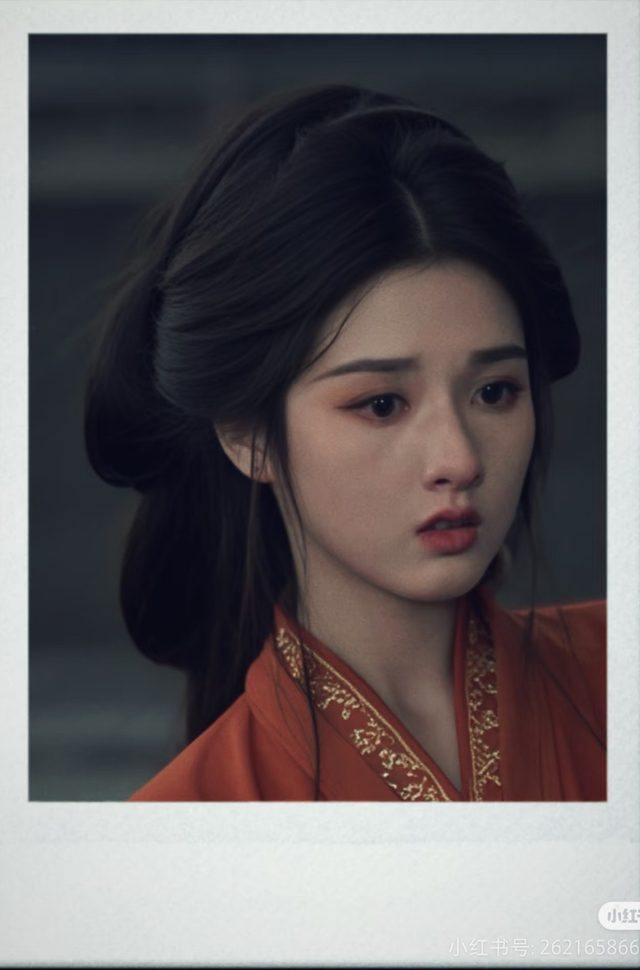 The Most Beautiful Beauty of the Warring States in China Today: A Countenance Like Diao Chan Stepping Out of a Novel, Stunning Visual Shock with Every Glance 8 Fan-made Polaroid image of Tong Tu Nhi.