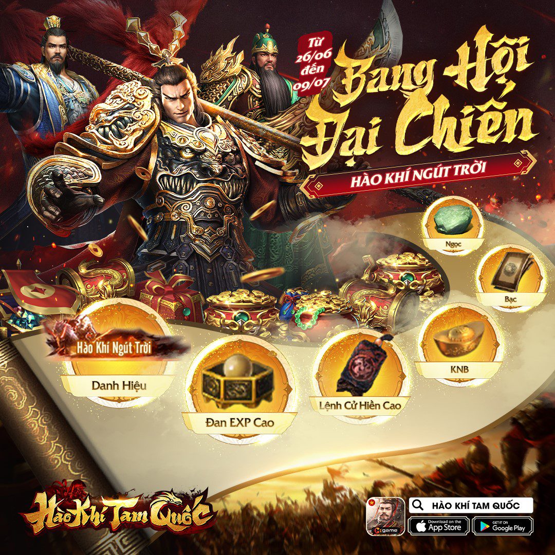 The Spirit of the Three Kingdoms officially launches on June 26 – Compete for the top spot in the 9999 Gold Ring and iPhone 16 Pro Max 4 Tam Quốc officially launched on June 26 - Top rewards include 9999 Gold Coins and iPhone 16 Pro Max.